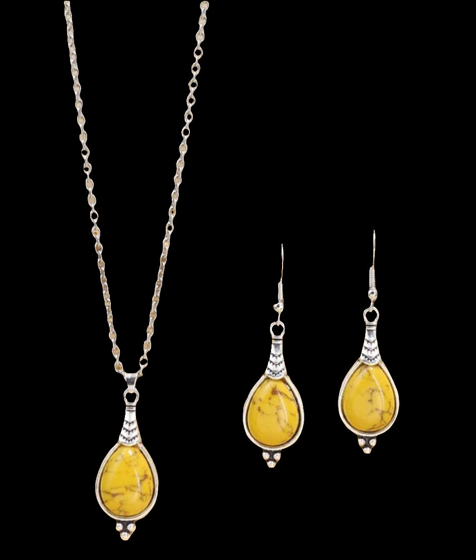 Boho drop 3 piece necklace set